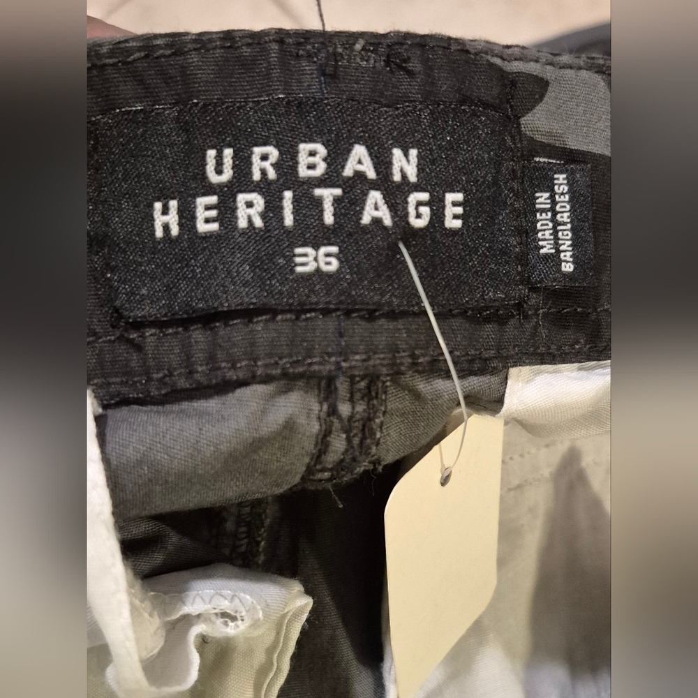 Urban Heritage Black and Gray Camo Cargo Shorts - Picture 5 of 11
